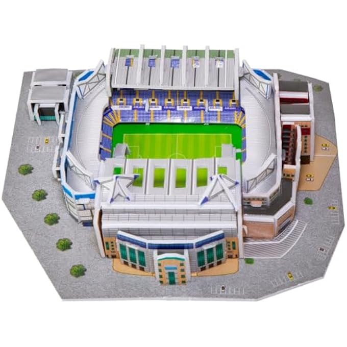 3D STADIUM PUZZLE CHELSEA STAMFORD BRIDGE MINI UNIQUE & COLLECTIBLE MODEL ASSEMBLY BUILDING KIT FOR KIDS & ADULTS 45PCS - Image 3